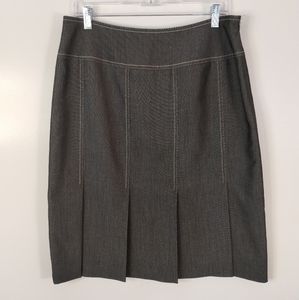 Albert Nipon black denim black dressy pleated pencil skirt